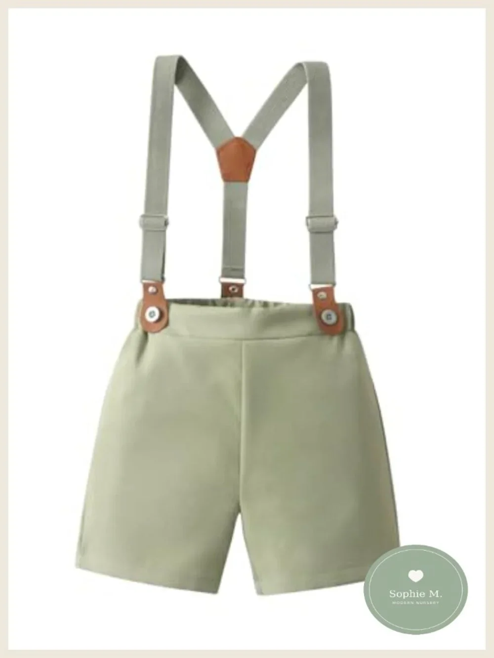 Baby Boys Shorts Sets, Shirt+Shorts+Bow Tie+Suspenders, Polycotton Outfit, - Picture 5 of 6